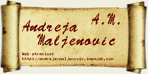 Andreja Maljenović vizit kartica